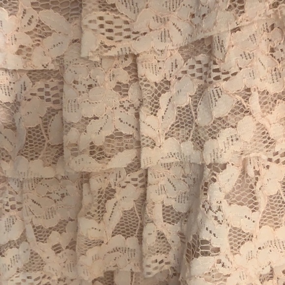 Strapless light pink/cream lace dress (size 10 Australian) - Picture 5 of 7